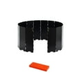 thumbnail image 1 of Parabrisas para estufa de camping, plegable, con bolsa de transporte, portátil Negro, 1 of 9