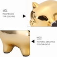 thumbnail image 4 of Ceramic Gold Pig Bank Cute Coin Bank Furnishings Lucky Pig Decoration,Gold Pig, 4 of 9
