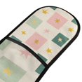 thumbnail image 4 of Yayeee Double Oven Mitt Kitchen Heat Resistant Baking 35" x7" Quilted Glove, Beige Abstract, 4 of 6