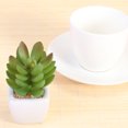 thumbnail image 4 of LABSERRON 1Pack 2.36 * 2.36 * 3.15 Inch Green Artificial Succulents Cubic Shape PVC for Home Balcony Garden Decorative, 4 of 8