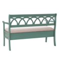 thumbnail image 4 of Linon Banc de Rangement en Bois Elliana Bleu Sarcelle, 4 of 12