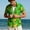 #118-Green, variant on Handshe Unisex Hawaiian Shirt, Short Sleeve Button-Down Collar with Random Print, Casual for Beach Vacation and Daily Wear