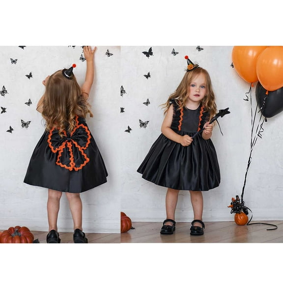 Girls Witch Outfits Tutu Dress for Infant Girls Dresses Cosplay Party Girls Halloween Outfits 9-12 Months Halloween Outfits Dress Up