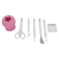 thumbnail image 4 of Herramientas de manualidades de bricolaje de fácil manejo, herramientas de manualidades con caja de almacenamiento de silicona para cortar papel, grabar, álbumes de recortes, color rosa, 4 of 15