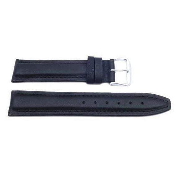 18mm Genuine Leather Black Smooth Men's Watch Strap Watch Strap