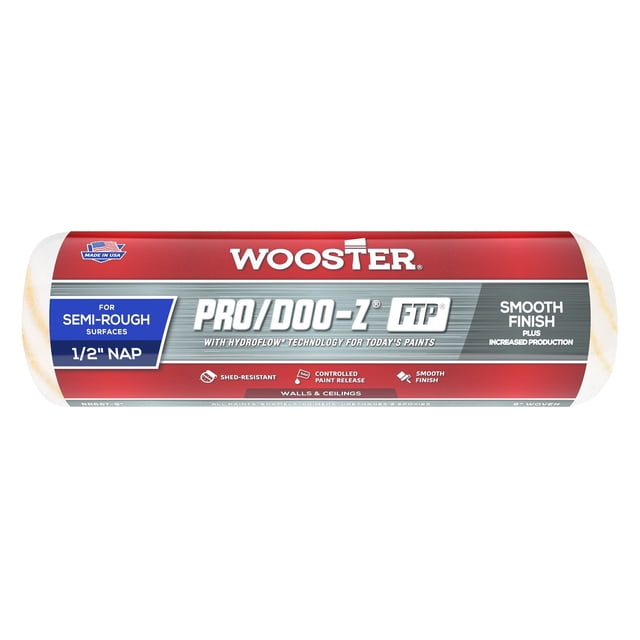 Funda para rodillo de pintura Wooster RR667, 23 cm, 1,27 cm, Nap