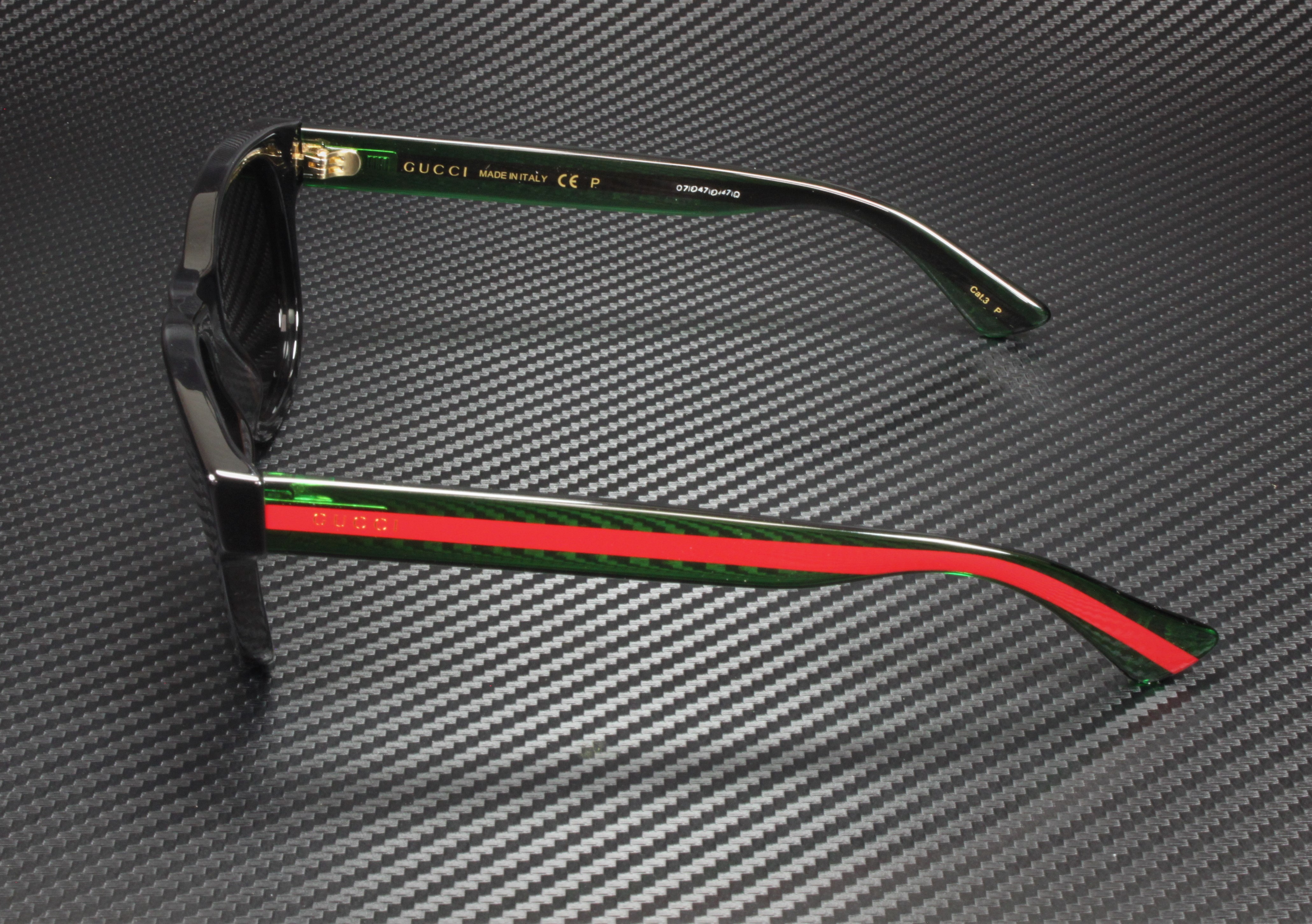 Gucci Green Square Polarized 52mm Sunglasses GG0003S-006 52 