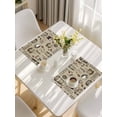 thumbnail image 5 of Coffee Placemats Set of 8, Khaki Farmhouse Vintage Beans Cups Funny Placemats for Dining Table, Place Mats for Kitchen Tabletop, Waterproof Wipeable Dining Table Mats Set, 5 of 9