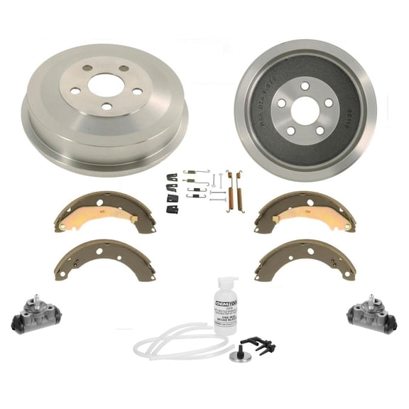 Brake Drums Shoes & Springs Cylinders for Subaru Forester 4 Wheel ABS 98-08 7Pc