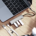 thumbnail image 2 of Miangastore Type-C Usb Expansion Board Hub Aluminum Alloy 1Set 14.4X1X0.4In, 2 of 8