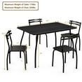 thumbnail image 2 of Patiojoy 5 Piece Dining Table Set 4 Chairs for Kitchen Breakfast Furniture Black, 2 of 6