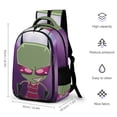 thumbnail image 2 of Invader Zim School Bag Laptop Backpack Bookbag Satchel Multipurpose Large Capacity Daypack Adjustable Travel Bag Rucksack, 2 of 6