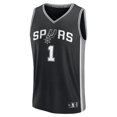 thumbnail image 2 of Men's Fanatics Victor Wembanyama Black San Antonio Spurs Fast Break Replica Player Jersey - Icon Edition, 2 of 3