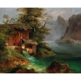 thumbnail image 3 of Franz Steinfeld 18x15 Black Modern Framed Museum Art Print Titled - Mill on Lake Hallstatt, 3 of 5