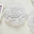 thumbnail image 2 of Efavormart 6 Multi Size Pack | Carnation White 3D Wall Flowers Giant  Paper Flowers - 7",9",11", 2 of 10