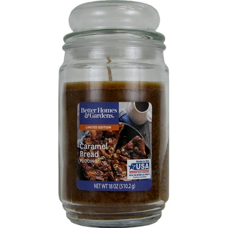 - Better Homes & Gardens Jar Candle, Caramel Bread Pudding, 18 oz