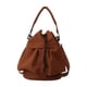 thumbnail image 1 of Bolso bandolera con cordón para mujer, gran capacidad, almacenamiento, ligero, con gancho extraíble. Marrón, 1 of 9