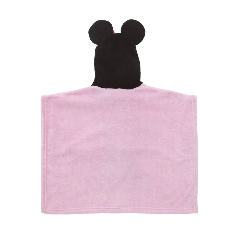 Disney Minnie Mouse Pink Hooded Toddler Blanket
