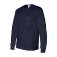 thumbnail image 3 of Gildan - Ultra Cotton Long Sleeve Pocket T-Shirt - 2410 - Navy - Size: 2XL, 3 of 4