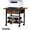 Brown, variant on LELELINKY 2-Tier Under Desk Rolling Printer Stand with Drawer, Industrial Mobile Cart with Lockable Wheels for Home Office, Black