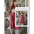 thumbnail image 4 of STARVNC Women Floral Print Pleated High Waiste Flowy Hem Maxi Skirt, 4 of 4