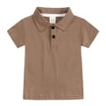 thumbnail image 3 of Usaibhir Toddler Boys Girls Summer Shorts Sets Kids Cotton Short Sleeve Shirt Set Solid Color Button Up Shirts Tops Shorts Clothes Outfits Set with Pockets for 1-8Y, 3 of 13