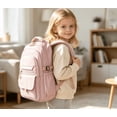 thumbnail image 5 of 15.6 Inch Laptop Backpack, Solid Color Oxford Large Capacity Daypack With Padded Compartment For School Work Business Trips And Hiking (Beige), 5 of 6