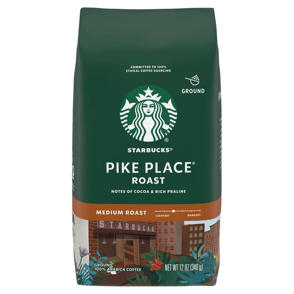 Starbucks Medium Roast Pike Place Roast Ground Coffee 12 oz
