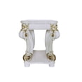 thumbnail image 2 of ACME Vendome Wooden Side Table with Scrolled Legs in Antique Pearl, 2 of 2