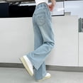 thumbnail image 4 of JLMSPLWG Girls&nbsp;Flare&nbsp;Denim&nbsp;Jeans Tween Girl Wide Leg Denim Pants Girl's High Waisted Bootcut Jean Kids Soft Cute Pantalones with Pockets Girl's Clothes, 4 of 9