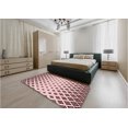 thumbnail image 5 of Ahgly Company Machine Washable Indoor Square Transitional Light Rose Pink Area Rugs, 3' Square, 5 of 7