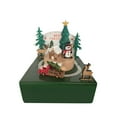 thumbnail image 3 of Caja de música con diseño de carrusel, caja musical de madera, cajas musicales de cuerda clásicas mecánicas para decoración de adornos de escritorio, Navidad, 3 of 9