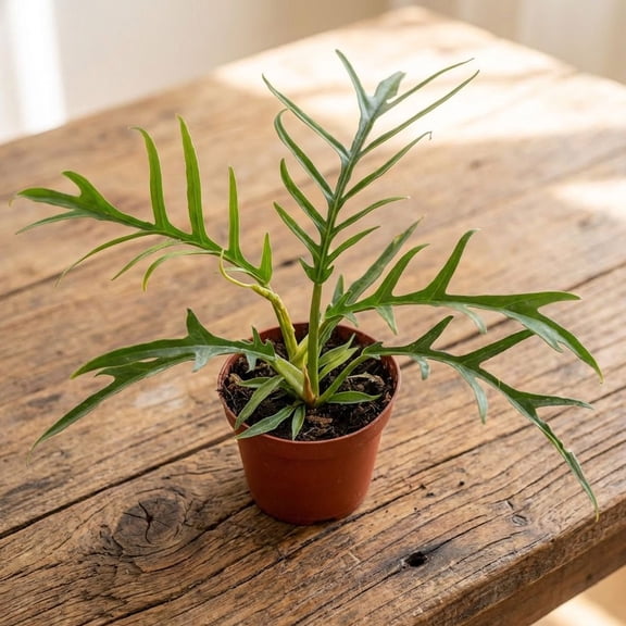 Tortum Philodendron - 1 Live Starter Plant - Philodendron 'Tortum' - Beautiful Vining Indoor Housplant