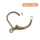 thumbnail image 3 of Ganchos de aretes LeverBack Uxcell 100Pack, gancho de alambre francés para aretes, bronce, 3 of 6