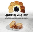 thumbnail image 3 of 2-in-1 Countertop Toaster Oven & Long Slot 2 Slice Toaster for Toasting & Baking, Automatic Shut Off, Shade Selector, Temperature Control, Black, 3 of 6