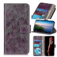 thumbnail image 1 of Funda de PU con textura de caballo loco retro para Sony Xperia 5 IV, color morado, 1 of 5