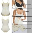 thumbnail image 3 of VASLANDA Women Shapewear Bodysuit Latex Waist Trainer Full Body Shaper Tummy Control Fajas Colombianas Zipper Open Bust Corset, 3 of 6