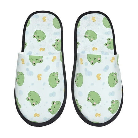 

Slippers for Women Men Kawaii Frogs Warm Womens Mens House Shoes Bedroom Slippers Fuzzy Memory Foam Slippers Winter House Indoor Shoes Aesthetic Dorm Slippers