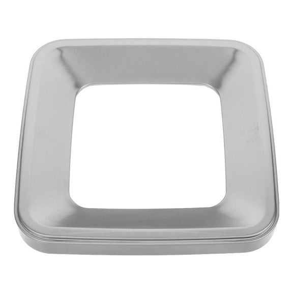 OULII Commercial Garbage Can Lid Plated Silver Stainless Steel for Outdoor Home and Office Use