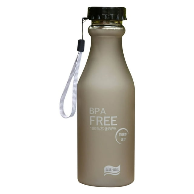 550ml Transparent Matte Plastic Sports Water Bottle - Portable Leak-Proof Cup with Lifting Rope for Outdoor Travel, Office Use, Durable PC Material
