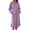 Purple, variant on AHTJRT Women's Hooded Robe Long Sleeves Soft Warm Fleece Bathrobe Cozy Casual Lightweight Loungewear Home Robe Pocket Belt Bathrobe