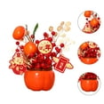 thumbnail image 5 of BGZLEU Chinese Lunar New Year Decoration Fake Flower Blessing Bucket Desk Gift Artificial Potted for Entryway Festival Wedding, Pomegranate, 5 of 8