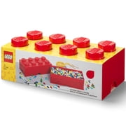 Room Copenhagen: LEGO Storage Brick - 8 Knobs Lid, Bright Red - 19.7 x 9.8 x 7.1", Stackable Plastic Container, Holds 1600 Blocks, Toy Organizer Box