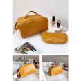 thumbnail image 2 of Bolsa de cosméticos PU caja de maquillaje multifuncional 2 piezas para viajes femeninos (amarillo) Tmvgtek Cuidado Belleza, 2 of 9