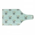 thumbnail image 1 of Cartoon Cutting Board, Kittens with Bandana on Pastel Toned Fishes and Waves Background, Decorative Tempered Glass Cutting and Serving Board, Wine Bottle Shape, Pale Green Yellow, by Ambesonne, 1 of 1