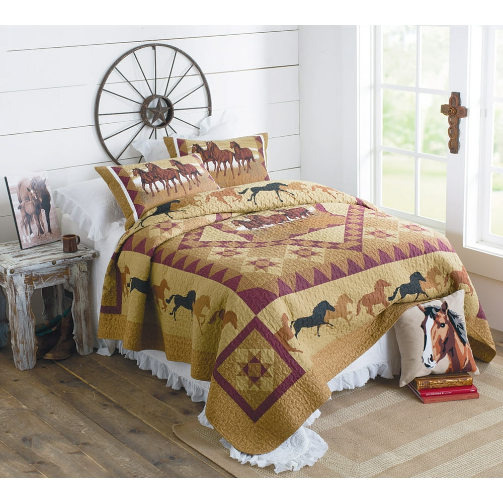 Horse Country Quilt Set Size King