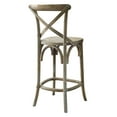 thumbnail image 5 of Modway Gear 39.5" Modern Style Elm Wood Counter Stool in Gray Finish, 5 of 10