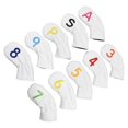 thumbnail image 1 of Cubierta de cabeza de hierros de golf kusrkot 10 piezas Anti 9,P,S,A Blanco, 1 of 8