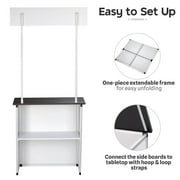 InstaHibit Popup Promotional Counter Table Booth Portable Demo Display Banner Stand for Tradeshow