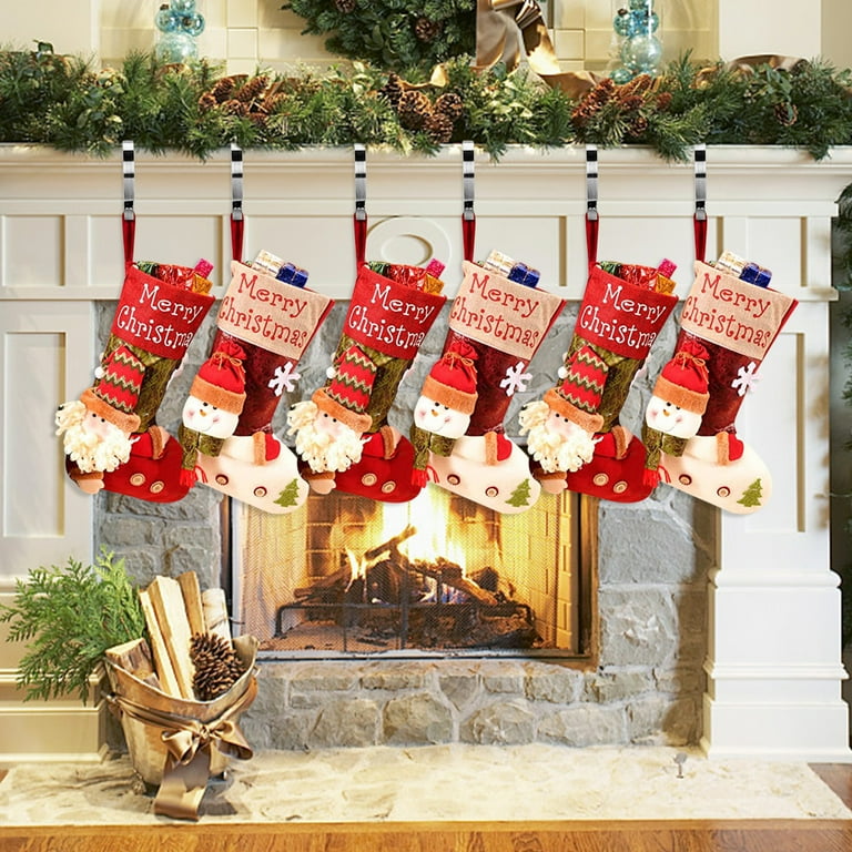 4pcs /set Christmas Stocking Hook Weighted for Fireplace Mantle